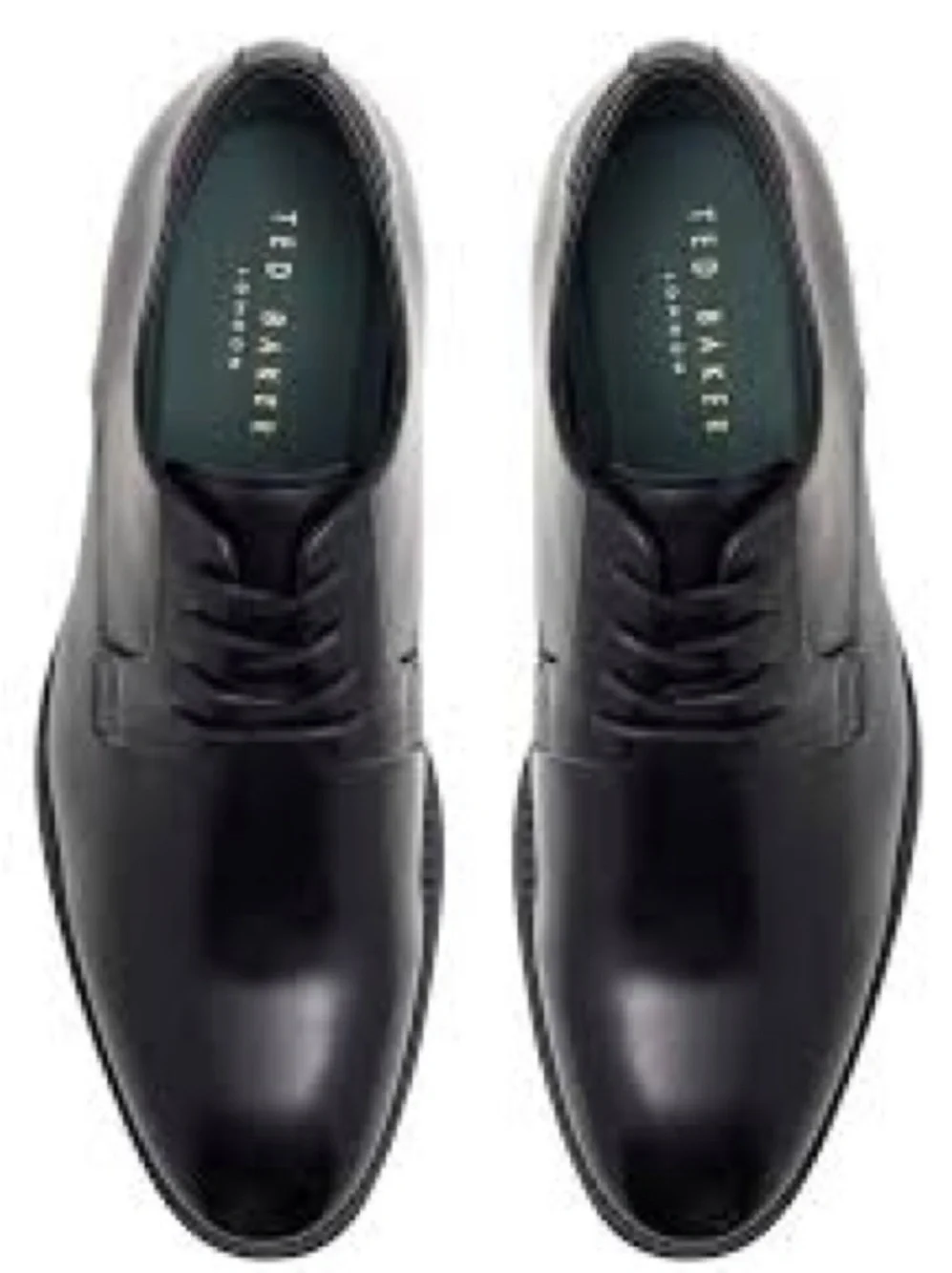 Ted Baker Black Leather Derby Lace-Up Shoes